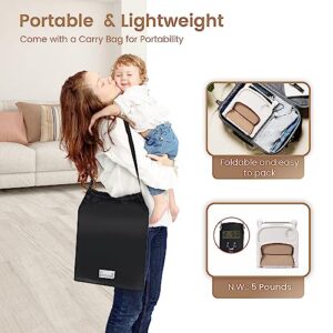 LI’l Pengyu Baby Booster Seat for Dining Table, Portable Travel Dinner Chair with Adjustable Tray and Height, Easy to Assemble and Fold up