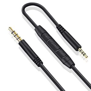 replacement audio cable for bose headphones cord wire 3.5mm to 2.5mm compatible with bose 700 quietcomfort qc25 qc35 qc35ii qc45 oe2 oe2i soundtrue jbl tune 710bt with in-line mic & volume control