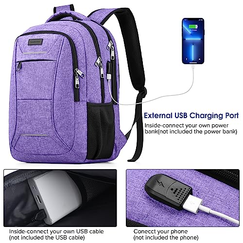 BIKROD Backpack for Men, Large School Backpacks for Teens Water Resistant Travel Back Pack with USB Charging Port, Business Anti Theft Durable Computer Bag Gifts Fits 17.3 Inch Laptop