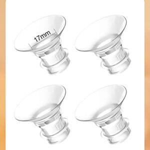 MAICHANG Wearable Breast Pump Accessory, Universal Flange Insert Type, Suitable for S9/S10/ S12 Original Parts Replacement, Reduce 24mm Nipple Tunnel to 13/17/19/21mm(17mm Flange Insert)