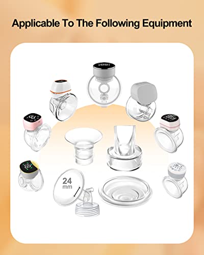 MAICHANG Wearable Breast Pump Accessory, Universal Flange Insert Type, Suitable for S9/S10/ S12 Original Parts Replacement, Reduce 24mm Nipple Tunnel to 13/17/19/21mm(17mm Flange Insert)