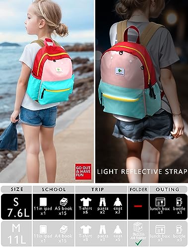 Preschool Toddler Backpack For Boys Girls, Toddler School Mini Backpack For School & Travel, Small Kids Child Backpacks, Preschool Kindergarten Elementary Toddler bag, 11" H, For Kids 2-4, Small