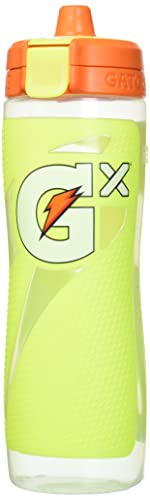 Gatorade Gx Hydration System, Non-Slip Gx Squeeze Bottles Faded Flag & Gx Hydration System, Non-Slip Gx Squeeze Bottles Neon Yellow Plastic, 30 Oz