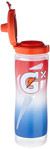 Gatorade Gx Hydration System, Non-Slip Gx Squeeze Bottles Faded Flag & Gx Hydration System, Non-Slip Gx Squeeze Bottles Neon Yellow Plastic, 30 Oz