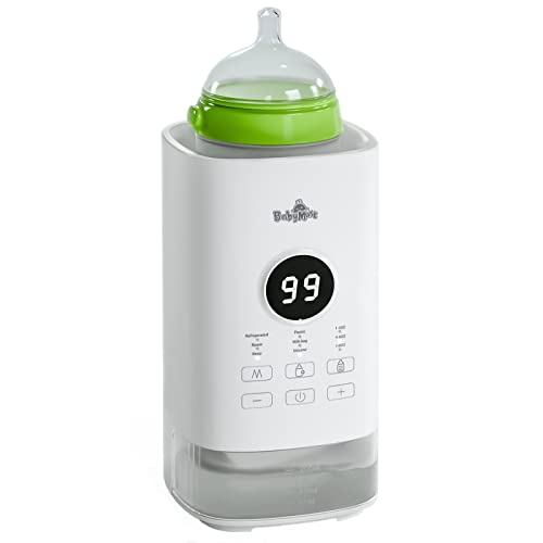 Baby Bottle Warmer, Bottle Warmer for Breastmilk/Formula, 5-in-1 Food Heater, Baby Milk Bottle Warmer with Timer, LCD Display, Accurate Temperature Control, 24H Constant Warming, Power-Off Protection