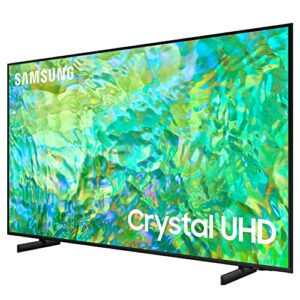 SAMSUNG UN50CU8000 50 inch Crystal UHD 4K Smart TV Bundle with Premiere Movies Streaming + 37-100 Inch TV Wall Mount + 6-Outlet Surge Adapter + 2X 6FT 4K HDMI 2.0 Cable (2023 Model)