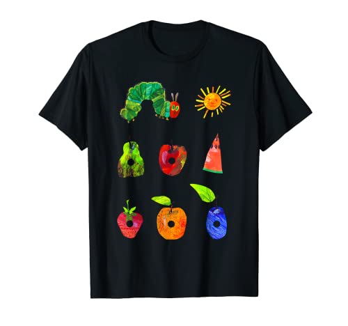 Hungry Caterpillar Funny Book Lover Vintage For Kids T-Shirt