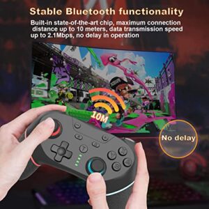 PSKONTORORA Switch Controller for Nin-tendo Switch/Switch Lite/Switch Oled, Switch Pro Controller with Programming Back Buttons Turbo Motion Vibration Screenshot【Upgraded】