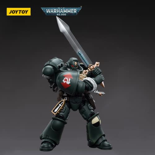 JoyToy 1/18 Action Figure Warhammer 40,000 Dark Angels Intercessors Brother Nadael Collection Model(4.72inch)