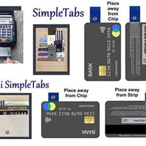 SimpleTabs -Remove Credit Cards with Ease and Style, Removeable and Reuseable Tabs, Includes 5 Pull Tabs per Set, Wallet, Purse, Handbag, Cellphone Case (Bumble Bee, SimpleTabs)