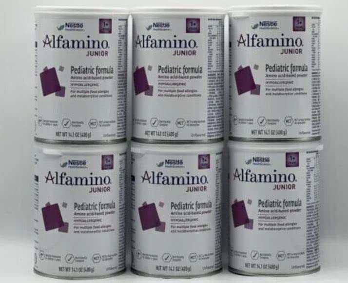 6 cans Alfamino Junior Unflavored