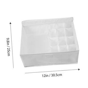 Alipis 2pcs Underwear Storage Box Plastic Storage Organizer Plastic Container Collapsible Container Cloth Covered Socks Container Socks Box Closet Underwear Organizer Underwear Drawer Bra