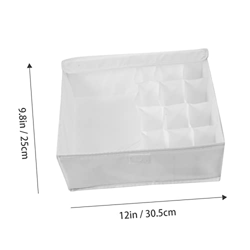 Alipis 2pcs Underwear Storage Box Plastic Storage Organizer Plastic Container Collapsible Container Cloth Covered Socks Container Socks Box Closet Underwear Organizer Underwear Drawer Bra