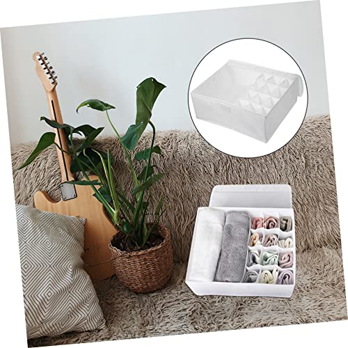 Alipis 2pcs Underwear Storage Box Plastic Storage Organizer Plastic Container Collapsible Container Cloth Covered Socks Container Socks Box Closet Underwear Organizer Underwear Drawer Bra