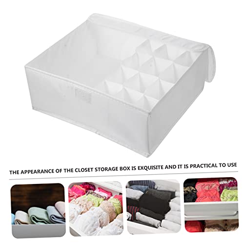 Alipis 2pcs Underwear Storage Box Plastic Storage Organizer Plastic Container Collapsible Container Cloth Covered Socks Container Socks Box Closet Underwear Organizer Underwear Drawer Bra