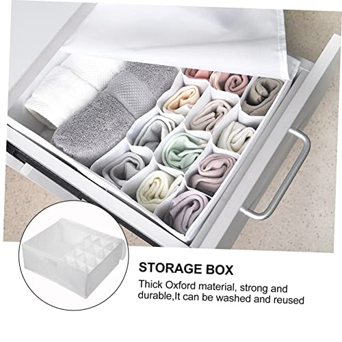 Alipis 2pcs Underwear Storage Box Plastic Storage Organizer Plastic Container Collapsible Container Cloth Covered Socks Container Socks Box Closet Underwear Organizer Underwear Drawer Bra