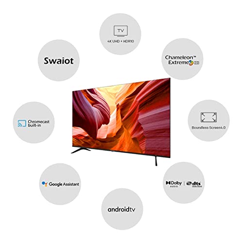 Skyworth 50 inch 4K Smart TV with Alexa Compatibility, Android11.0, HDR10, Dolby Vision, Google Assistant and Chromecast Built-in, Game Mode (S6G Plus Series)