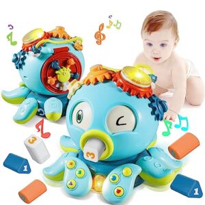 Baby Toys,MOJINO Infant Walker Toy,Octopus Crawling Crab Toy, Early Eduactional Learning Tummy Time Sensory Christmas Birthday Gift for Boy Girl Toddler and Kid