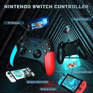 Ponkor Switch Controller, Wireless Pro Controller Compatible with Nintendo Switch/Switch Lite/Switch OLED Controller for Switch with Wake-up, Turbo Vibration