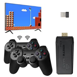 Retro Classic Game Console Wireless HDMI Output System，Built in 10000+ Classic Handheld Video Games 2.4G Wireless Controllers, 9 Emulator Consoles