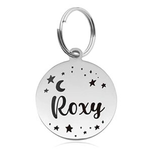 dog tags for pets personalized id tags for dogs cats pets dog tag engraved stainless steel dog tags name tag custom dog tags id tag collar for puppy cat dogs 4 colours 2 sizes s/l (round,design4)