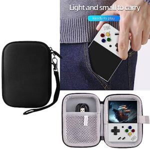 WAIYUCN Hard EVA Carrying Case for Miyoo Mini Plus,3.5 inch Retro Handheld Game Console Case. (Black)