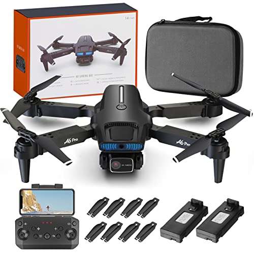 HHD Drone with Camera for Adults, Foldable RC Quadcopter for Beginners with 40 mins Flight Time, App Control, Auto Return Home, Follow Me, 2 Batteries