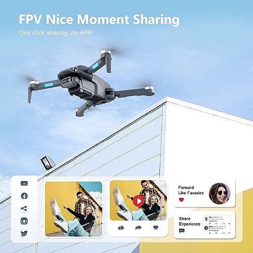 4DRC F12 GPS Drone with camera for Adults 4K 5G wifi FPV Live Video HD Camera,RC Quadcopter for Kids beginners with Brushless Motor, Return Home, GPS Follow Me, Carrying Case,2 Battery