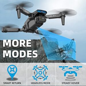 HHD Drone with Camera for Adults, Foldable RC Quadcopter for Beginners with 40 mins Flight Time, App Control, Auto Return Home, Follow Me, 2 Batteries