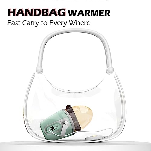 Portable Bottle Warmer for Travel - 40-50℃ Wide Bottle - Mini Baby Bottle Heater for Breastmilk Powder Milk Water, Fast Night Feeding Milk Warmer for Newborn, Green, 6 Gears for 40/42/44/46/48/50℃