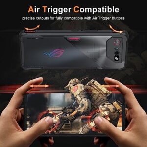 Fanbiya Armor Case for ASUS ROG Phone 7 Case with Camera Protector, Soft Slim TPU Clear Acrylic PC Back Full Body Protection Rugged Shockproof Case with Tempered Glass