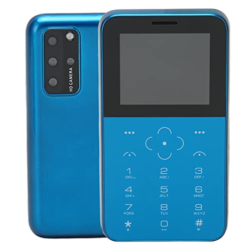 ASHATA Unlocked Basic Mobile Phone, Mobile Phone for Old, 1.8in Screen Simple Phone Dual SIM Card 2G Cellphone 1400mAh Mobile Phone (Blue)