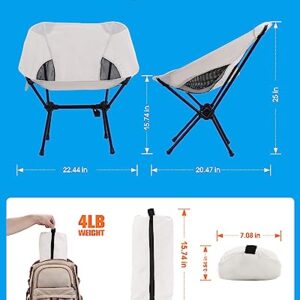 IFOKER Camping Chair Compact,Beach Chair High Hardness,Portable Folding Chair for Camping,Beach,Hiking,Campfire