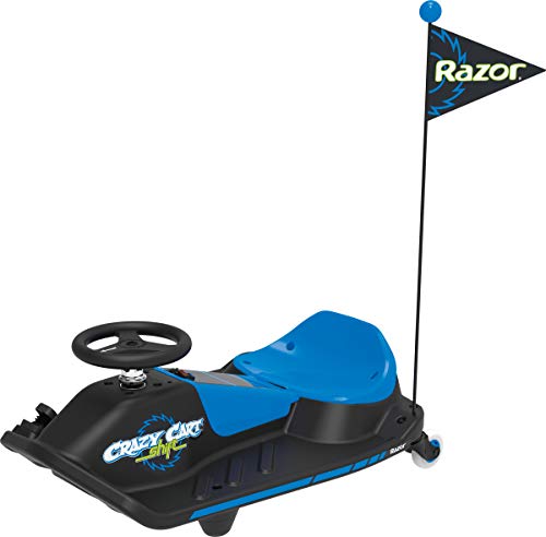 Razor Crazy Cart - 24V Electric Drifting Go Kart - Variable Speed, Up to 12 mph, Drift Bar & Crazy Cart Shift - High/Low Speed Switch and Simplified Drifting System