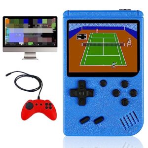 retro handheld game console, mini retro game console with 500 preloaded classic games, portable handheld games for kids adults, 3.0-inch screen, 1200mah rechargeable battery, support tv & 2 players