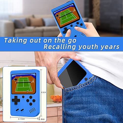 Retro Handheld Game Console, Mini Retro Game Console with 500 Preloaded Classic Games, Portable Handheld Games for Kids Adults, 3.0-Inch Screen, 1200mAh Rechargeable Battery, Support TV & 2 Players