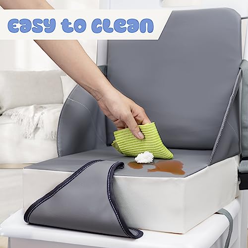 Booster Seat for Table - Portable High Chiar PU Waterproof Easy Clean Baby Toddler Booster Seat for Dining Table for Travel