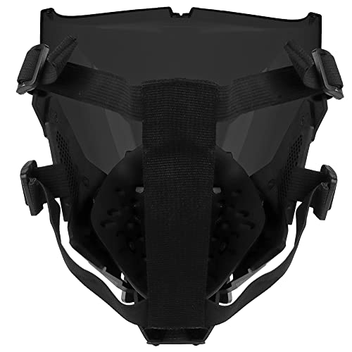 Anyoupin Cyberpunk Airsoft Mask, Tactical Commander Cosplay Protective Mask Anti-Fog Breathable for Movie Props Halloween Party and Other Outdoor Activities