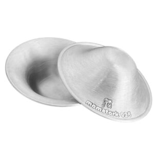 the original silver nursing cups - nipple shields for nursing newborn for sore cracked breastfeeding nipples - 925 healing cups soothe,relief,protect and care with suede storage case (regular)