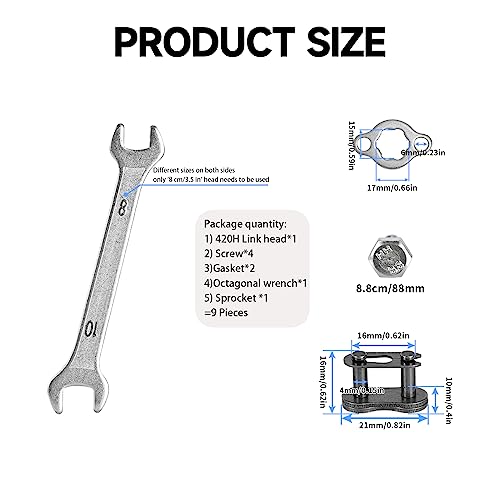 420 Chain Sprocket 12T Front Sprocket 17mm for 50cc 70cc 90cc 110cc 125cc Dirt Pit Bike Mini Bike ATV 4 Wheeler Moped Go Kart Sprocket