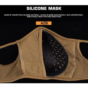 Tactical Shooting Mask Outdoor Breathable Elastic Soft Mask Tactical Free Ears Face Protective Airsoft Combat Mask-M/L