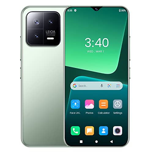 BLACKCYBER MI13 Pro 5G Unlocked Cellphone Android Smartphone, 6.7'' FHD LCD Display Screen, 8MP+16MP Camera, 4000mAh Long Battery Life, Dual Sim Card (8GB+128GB, Green)