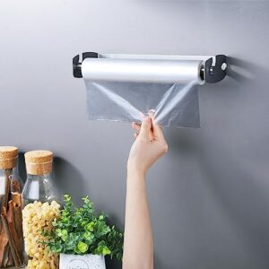 YIGII Paper Towel Holder Under Cabinet, One Hand Tear Adhesive Paper Towel Holder Wall Mount/Inside Cabinet Stainless Steel for Kitchen