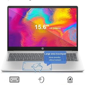 HP 2023 Newest Chromebook Laptop Student Business, 15.6" HD Display, 8GB RAM, 64GB eMMC, Quad-Core Intel Processor N200, Long Battery,Chrome OS, Bundle with JAWFOAL