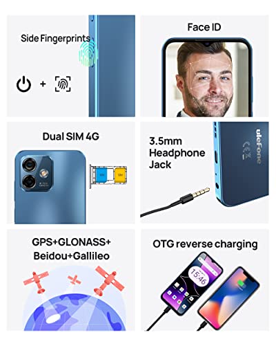 Ulefone Note 16 Pro | 2023 | Unlocked Cell Phone, Android 13, Octa-core 16GB + 256GB, 6.52" Screen Phones Unlocked, 50MP Dual Camera Mobile Phone, 4400 mAh, Dual 4G, Fingerprint Unlock, OTG, Black