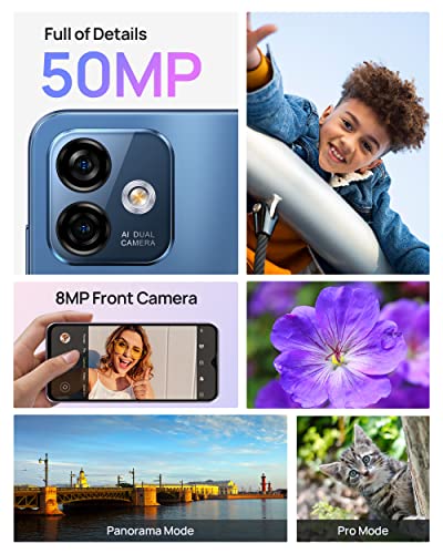 Ulefone Note 16 Pro | 2023 | Unlocked Cell Phone, Android 13, Octa-core 16GB + 256GB, 6.52" Screen Phones Unlocked, 50MP Dual Camera Mobile Phone, 4400 mAh, Dual 4G, Fingerprint Unlock, OTG, Black