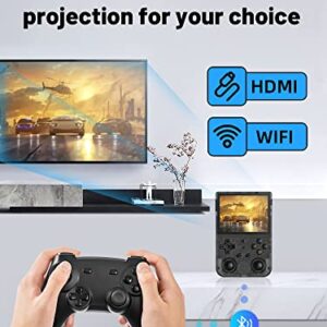 RG353VS Retro Linux System Video Handheld Game Console 3.5" IPS Screen RK3566 64bit Game Player 64G TF Card Built-in 4450 Classic Games Bluetooth 4.2 and 5G WiFi