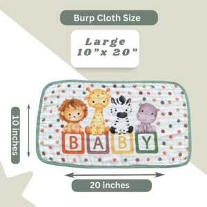 Luv Thy Casa Baby Burp Cloths Pack of 3 – 10 x 20 Inch Cotton Burp Cloths – Burping Cloths for Babies – Organic Bamboo and Cotton Burp Clothes – Burp Cloths Neutral