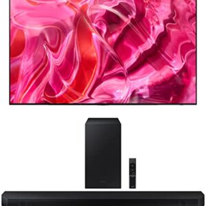 SAMSUNG QN55S90CAFXZA 55 Inch 4K OLED Smart TV with AI Upscaling with a HW-Q600B 3.1.2ch Soundbar with Dolby Atmos and DTS:X (2023)