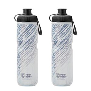 polar bottle 24 oz sport insulated clean cover bottle 2-pack nimbus storm/charcoal
